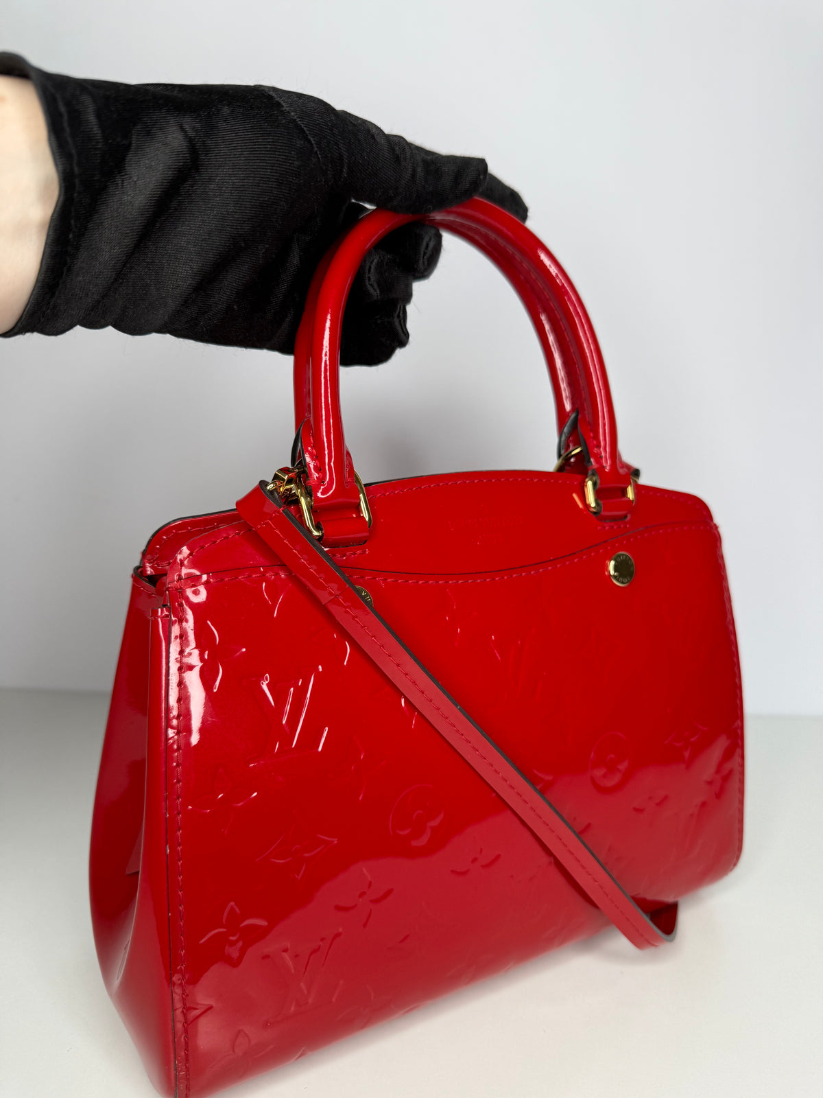 Louis Vuitton Brea PM Red Vernis Handbag