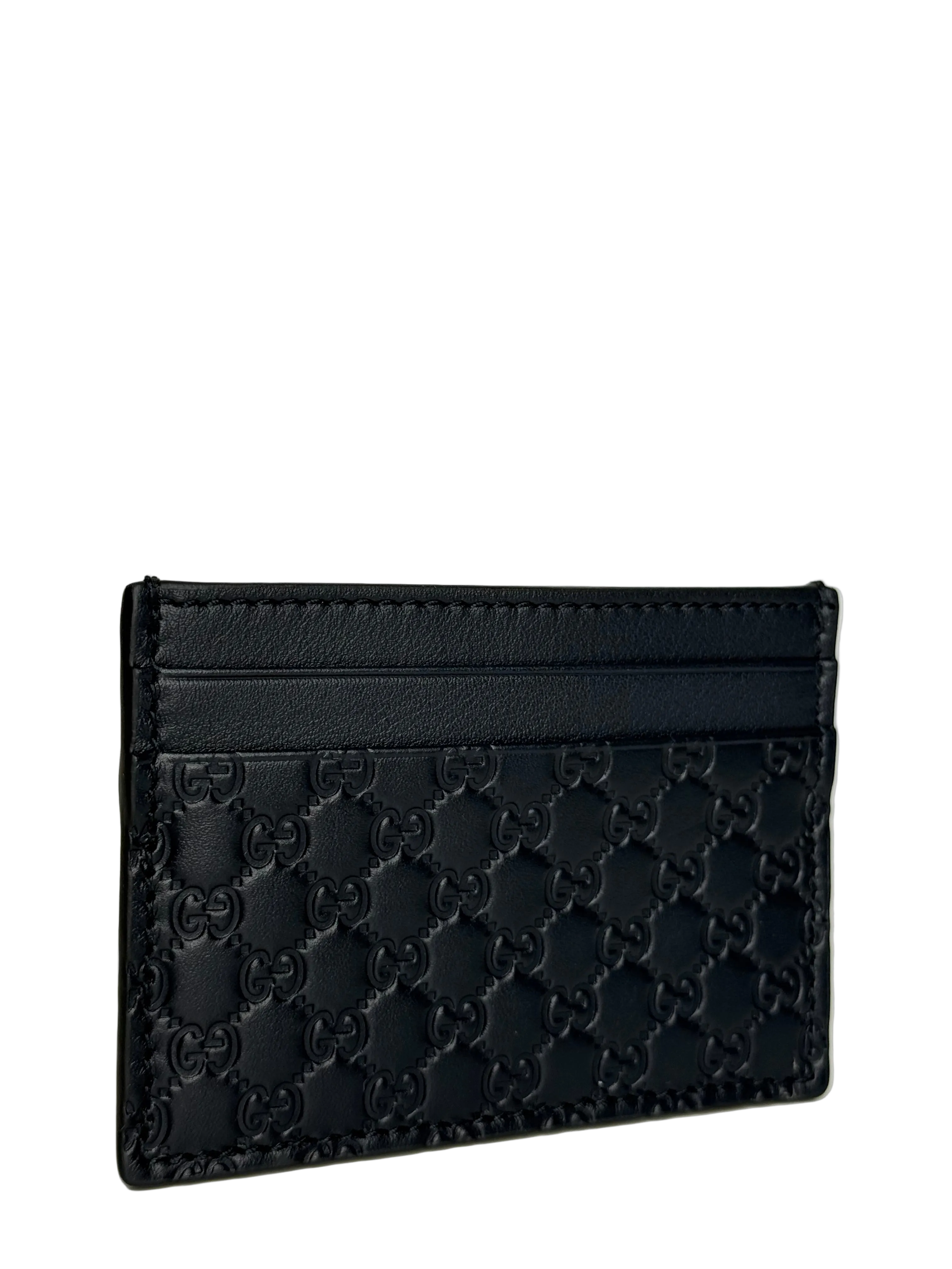 Gucci Microguccissima Black Leather Card Case