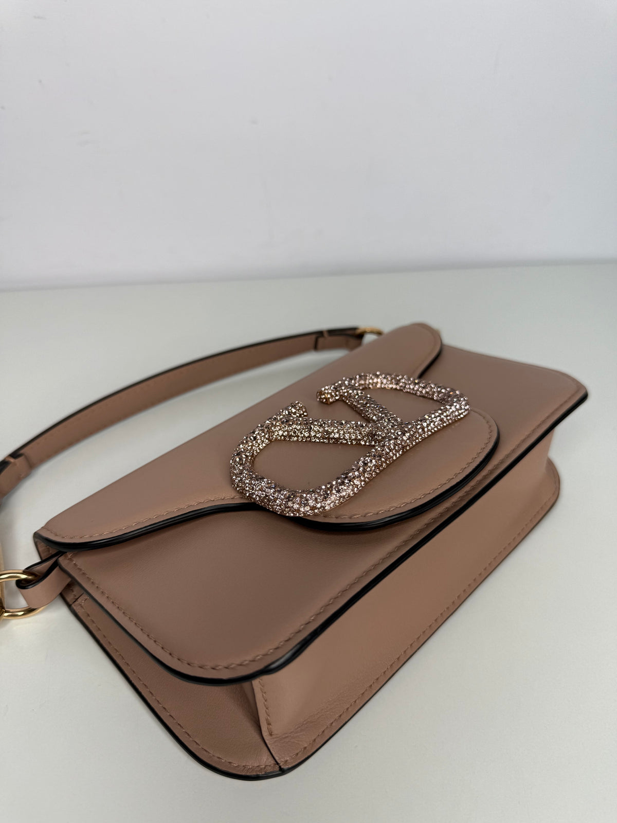 Valentino Garavani Small Loco Beige Jewel Logo bag