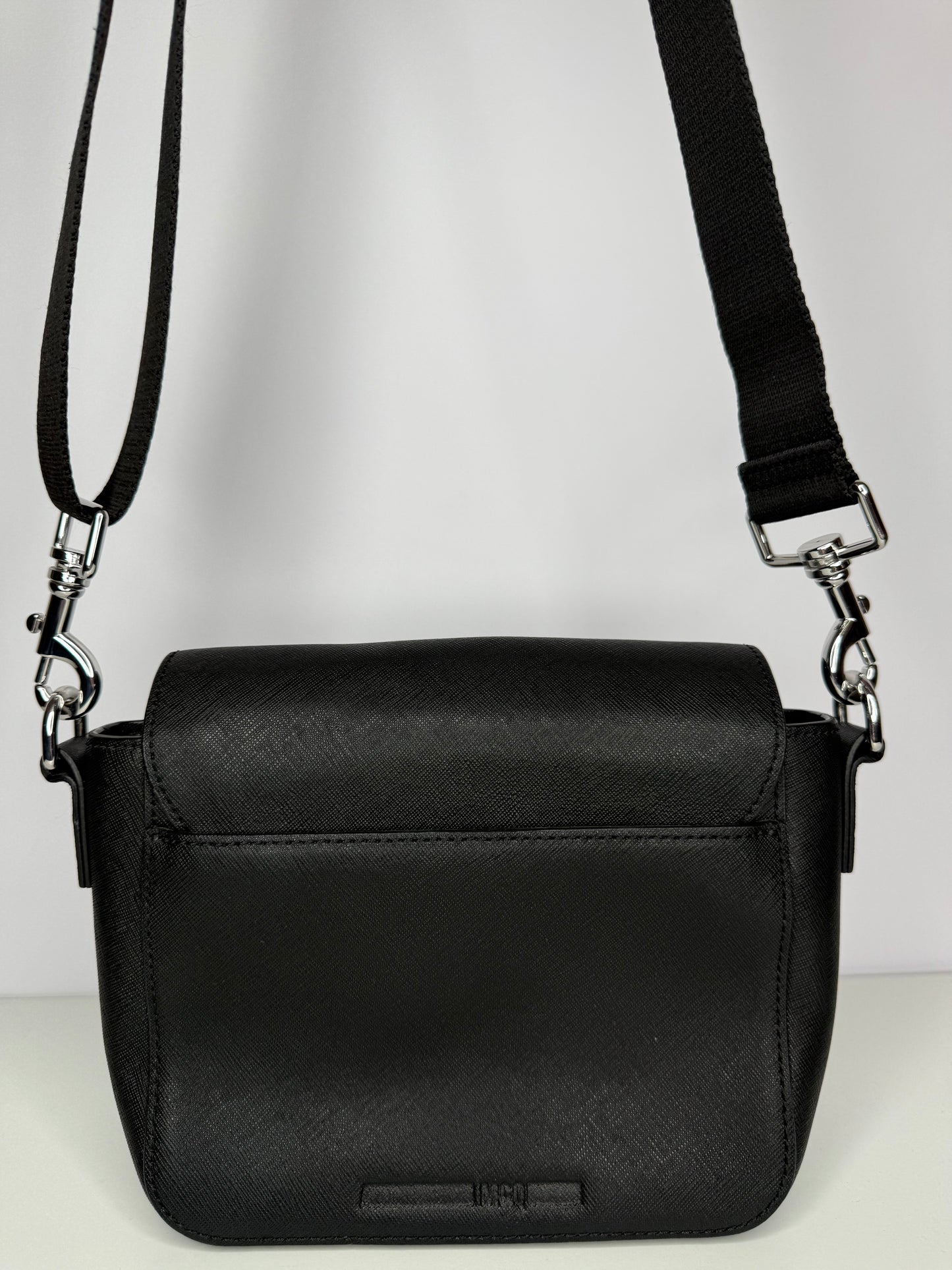 Alexander McQueen Black Leather Motel Crossbody Bag