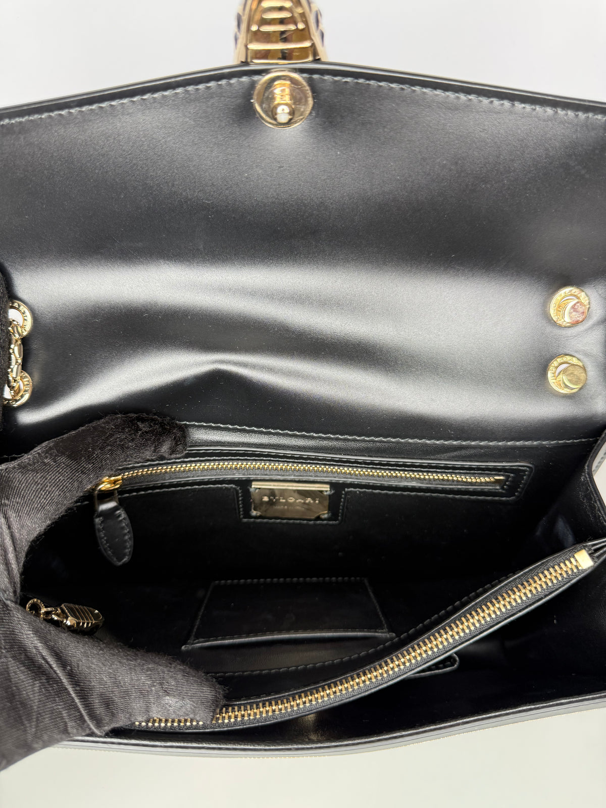 Bvlgari Glam Rebel Serpenti Forever Black Shoulder Bag