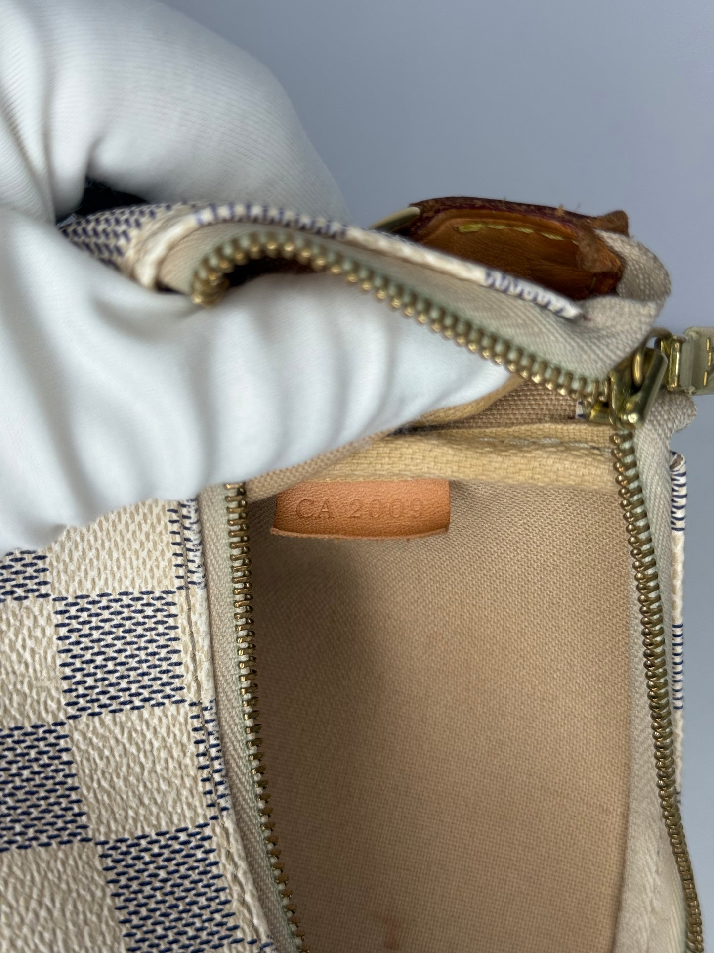 Louis Vuitton Pochette Accessories Damier Azur Canvas