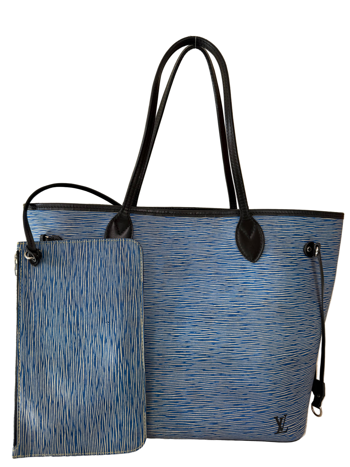 Louis Vuitton Limited Edition Neverfull MM Denim Epi Leather