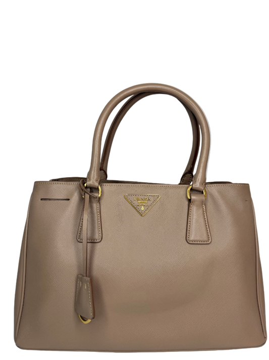 Prada Beige Saffiano Medium Galleria Leather Tote Bag