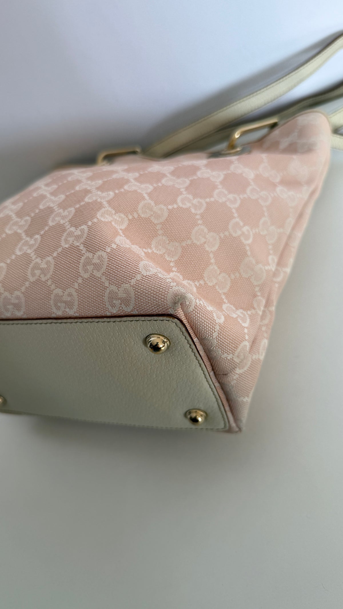 Gucci Light Pink GG Canvas Small Eclipse Tote