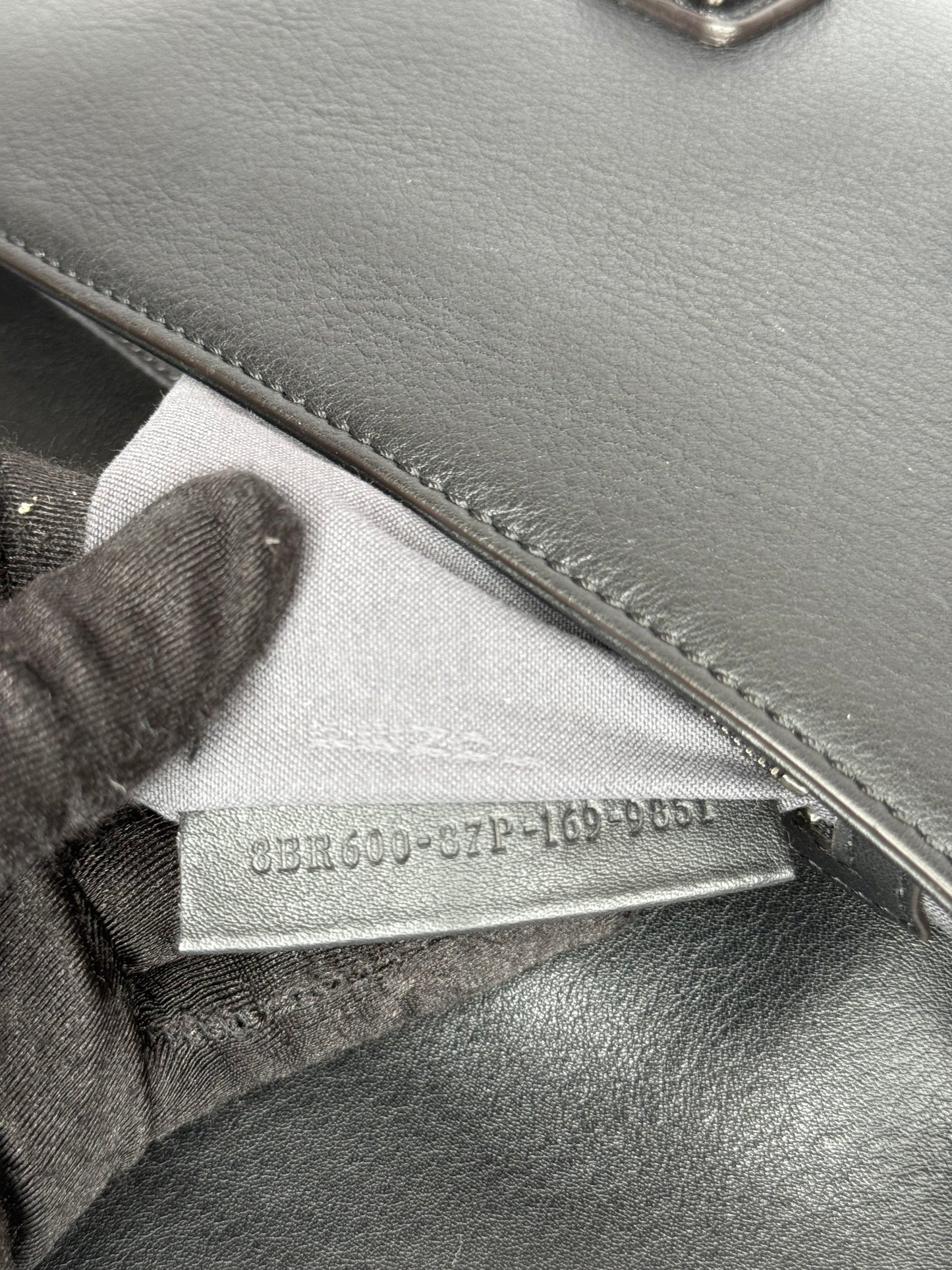 Fendi Baguette Whipstitch Black Leather