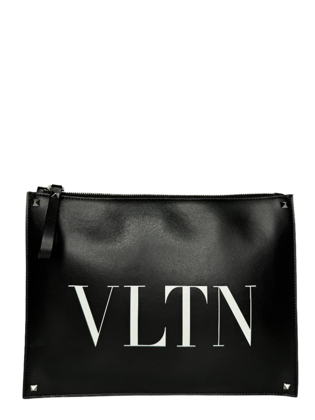 Valentino Garavani Men’s VLTN Calfskin Pouch in Black/White