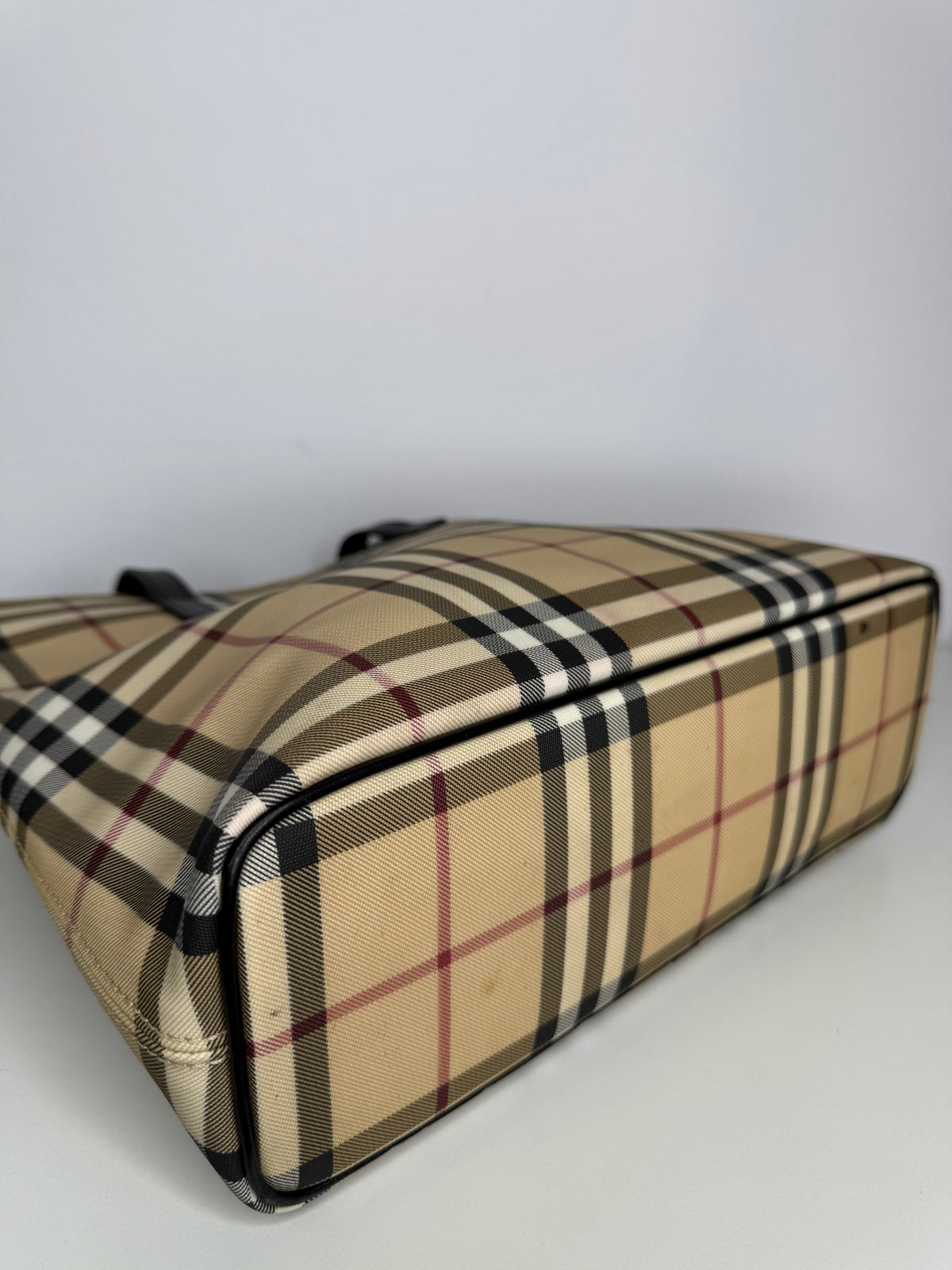 Burberry Beige Nova Check Canvas Shopper Tote