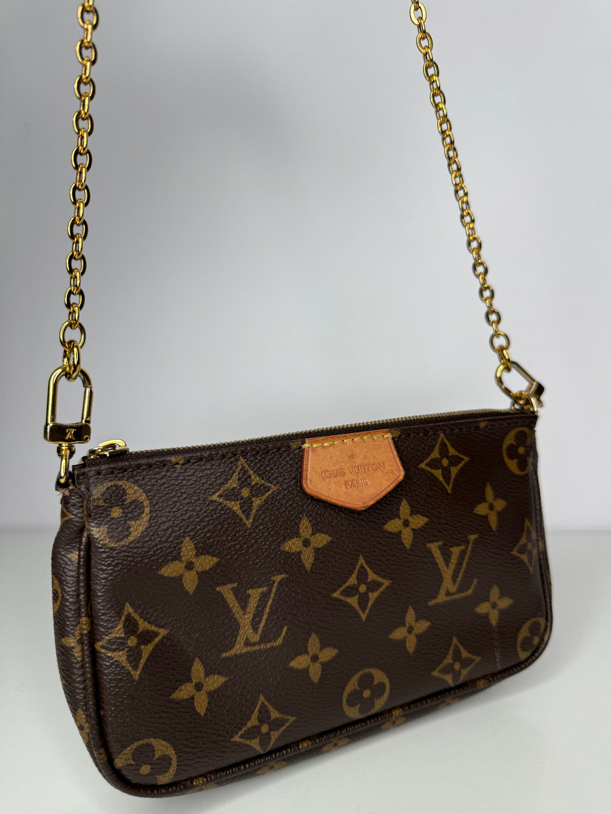 Louis Vuitton Multi Pochette Accessoires Rose Clair Strap Monogram Canvas