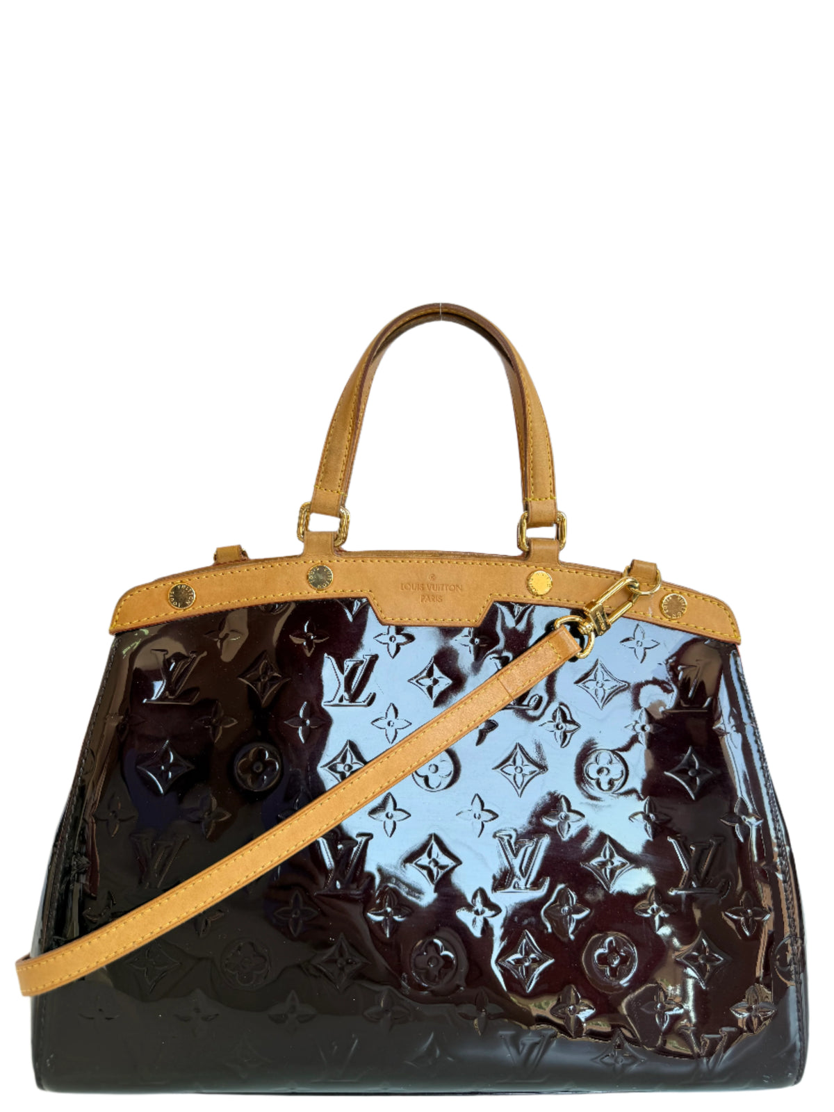 Louis Vuitton Amarante Monogram Vernis Brea MM Bag