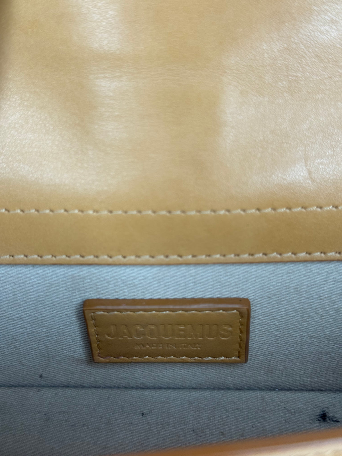 Jacquemus Le Bambino Camel Leather Crossbody Bag