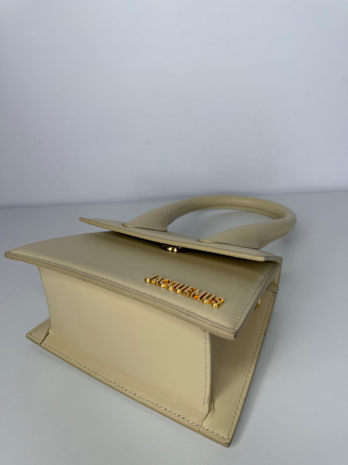 Jacquemus Le Chiquito Ivory Leather Top Handle Bag