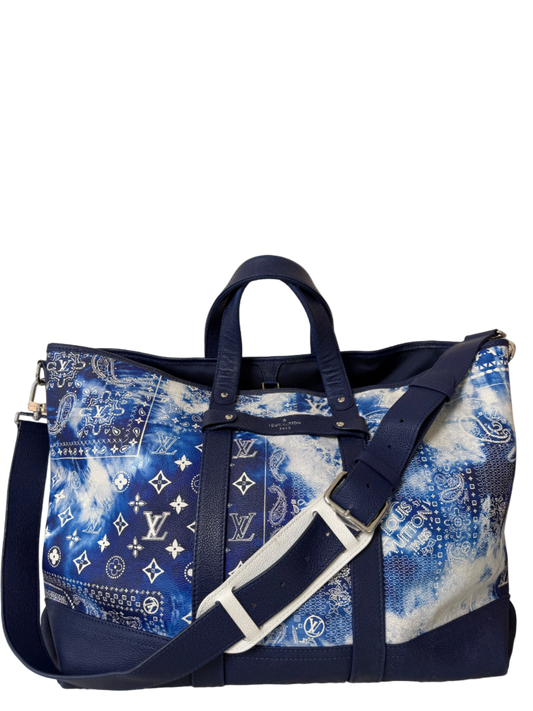 Louis Vuitton Blue Monogram Bandana Journey Tote