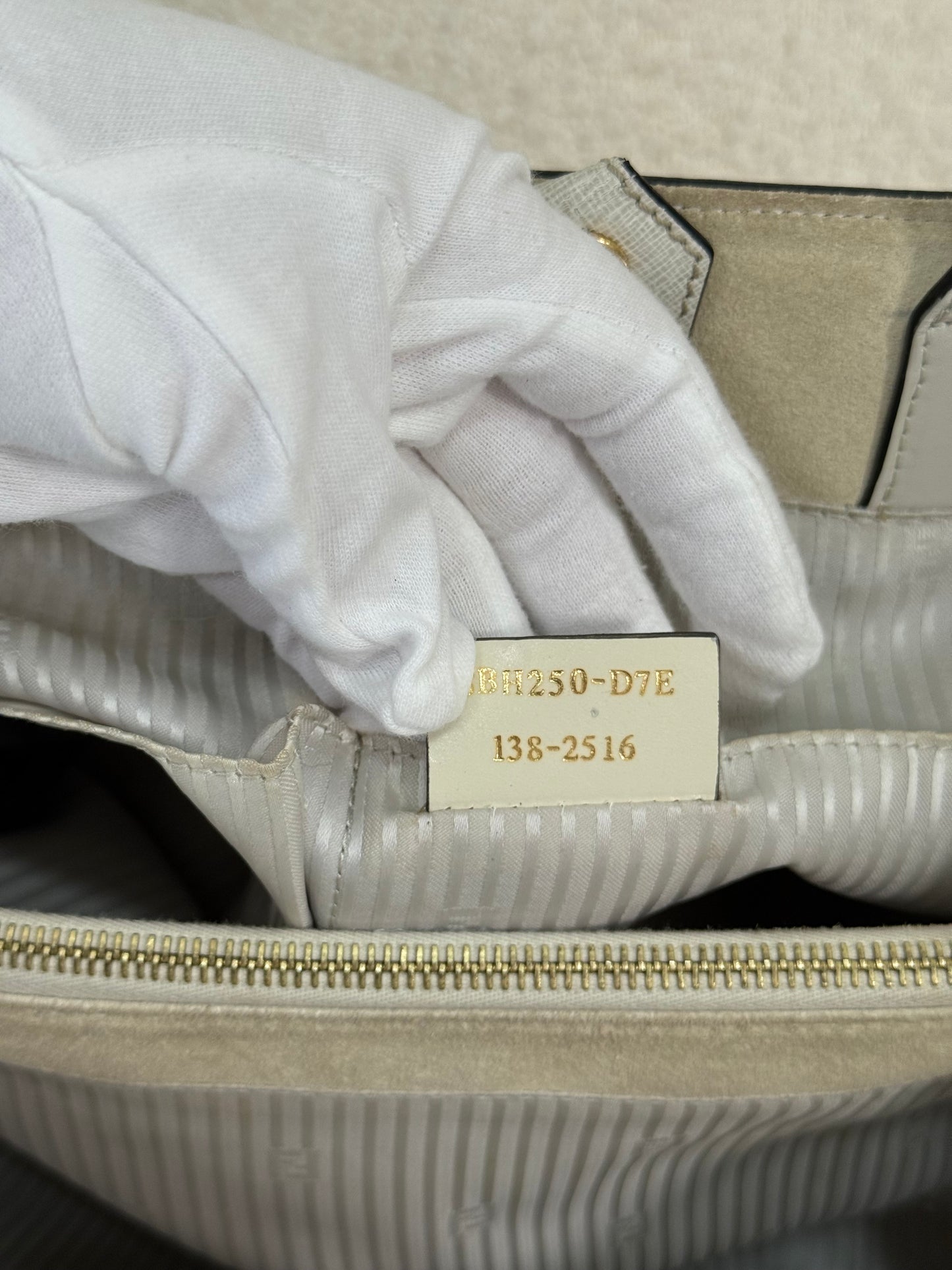 Fendi Grey/Beige Leather Medium 2Jours Tote Bag