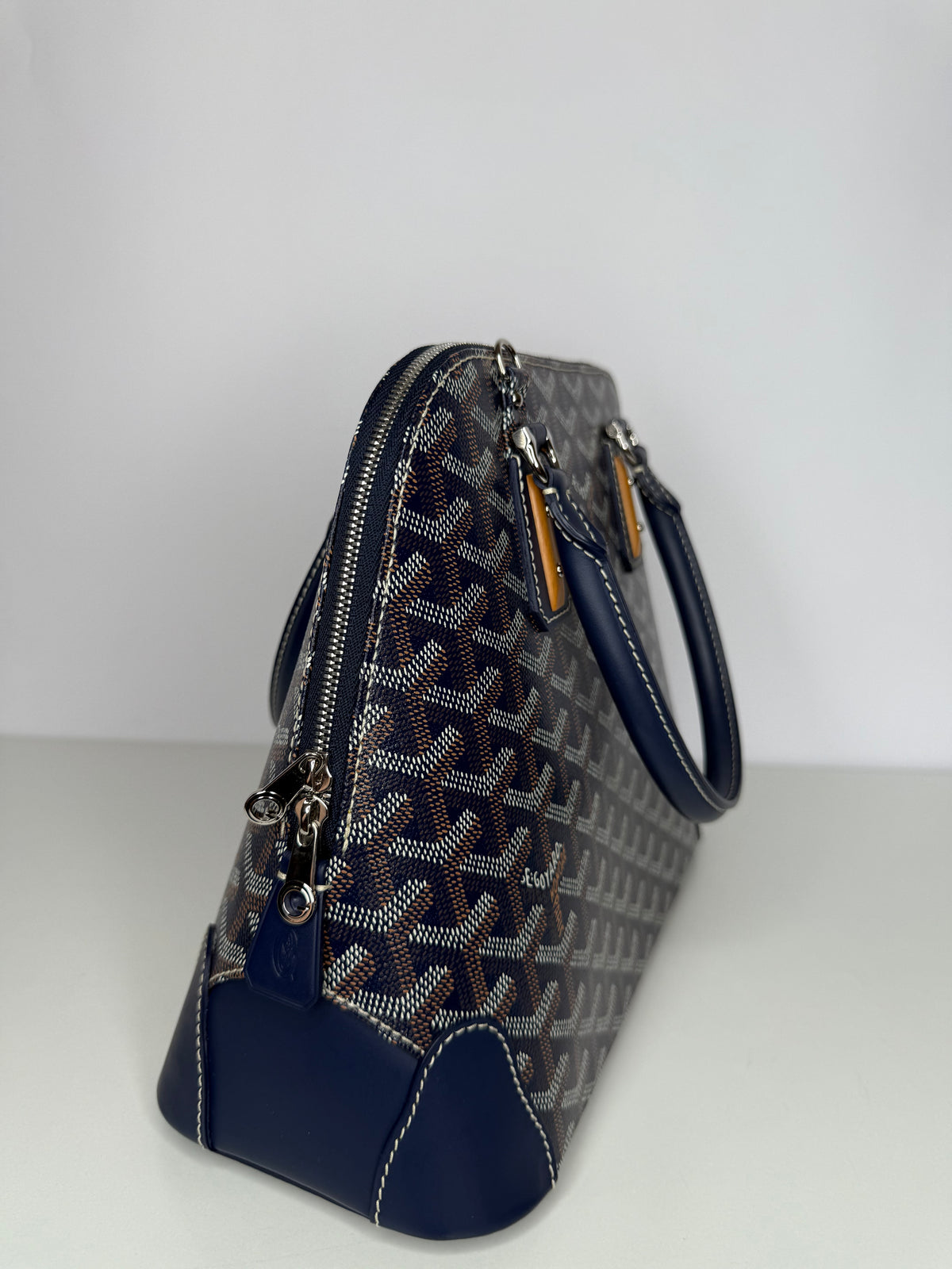 Goyard Navy Blue Goyardine Vendôme Mini Bag