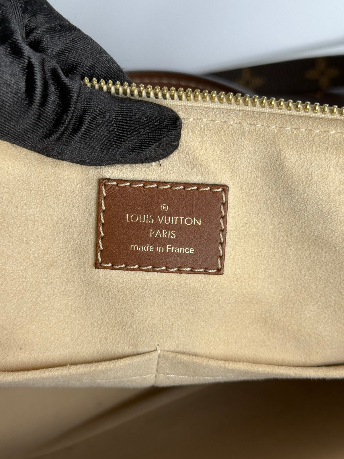 Louis Vuitton Creme Pallas Monogram Bag