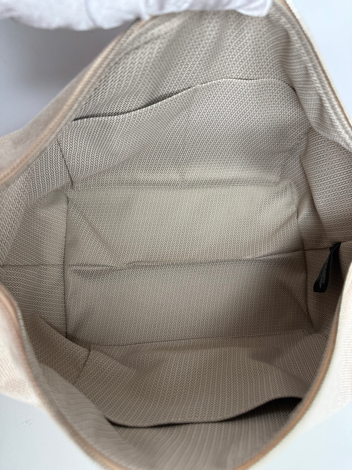 Hermes Canvas Large Bride-A-Brac Pouch Natural Orange