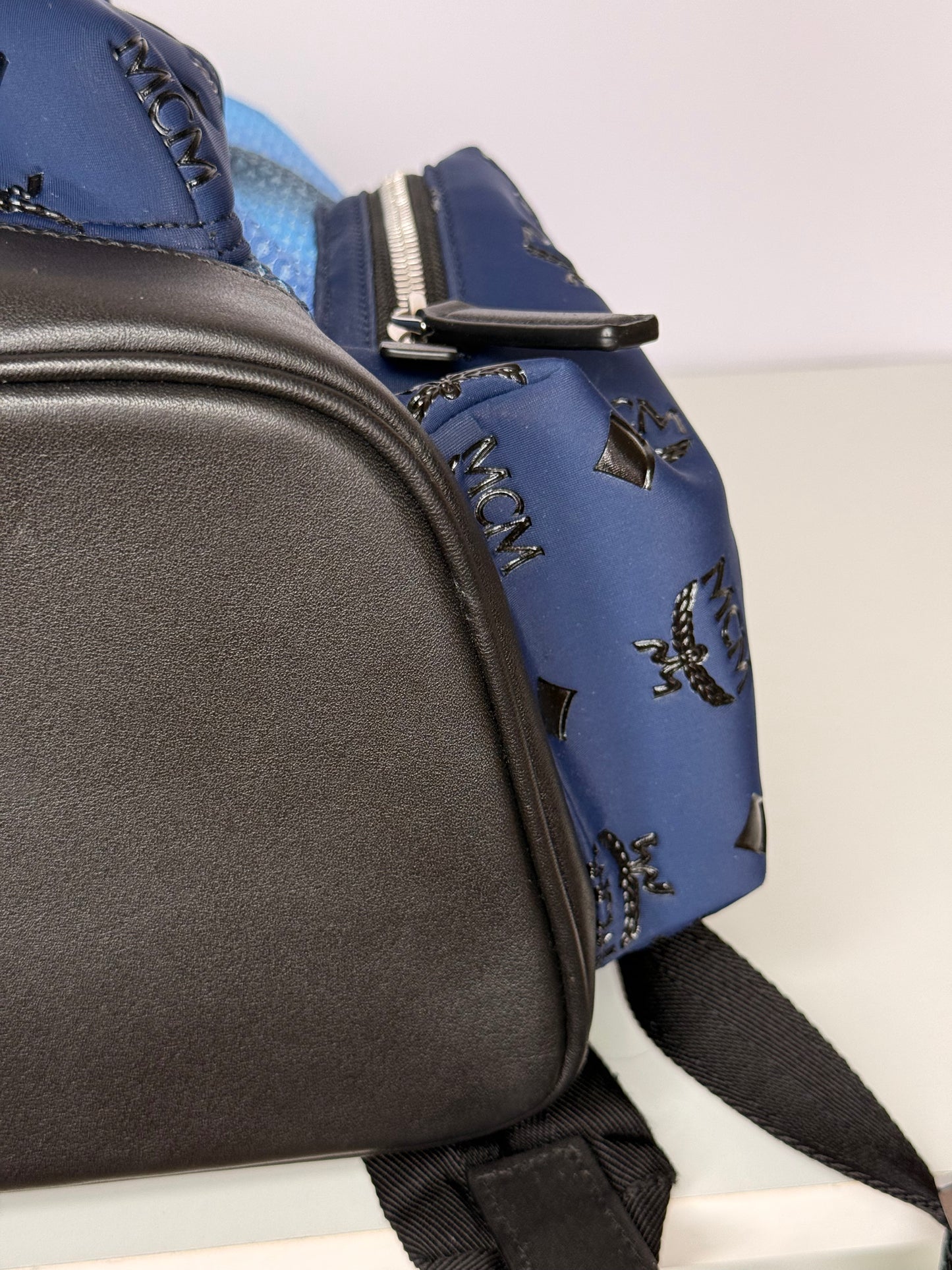 MCM Stark Backpack in Gradation Mesh and Monogram Neoprene