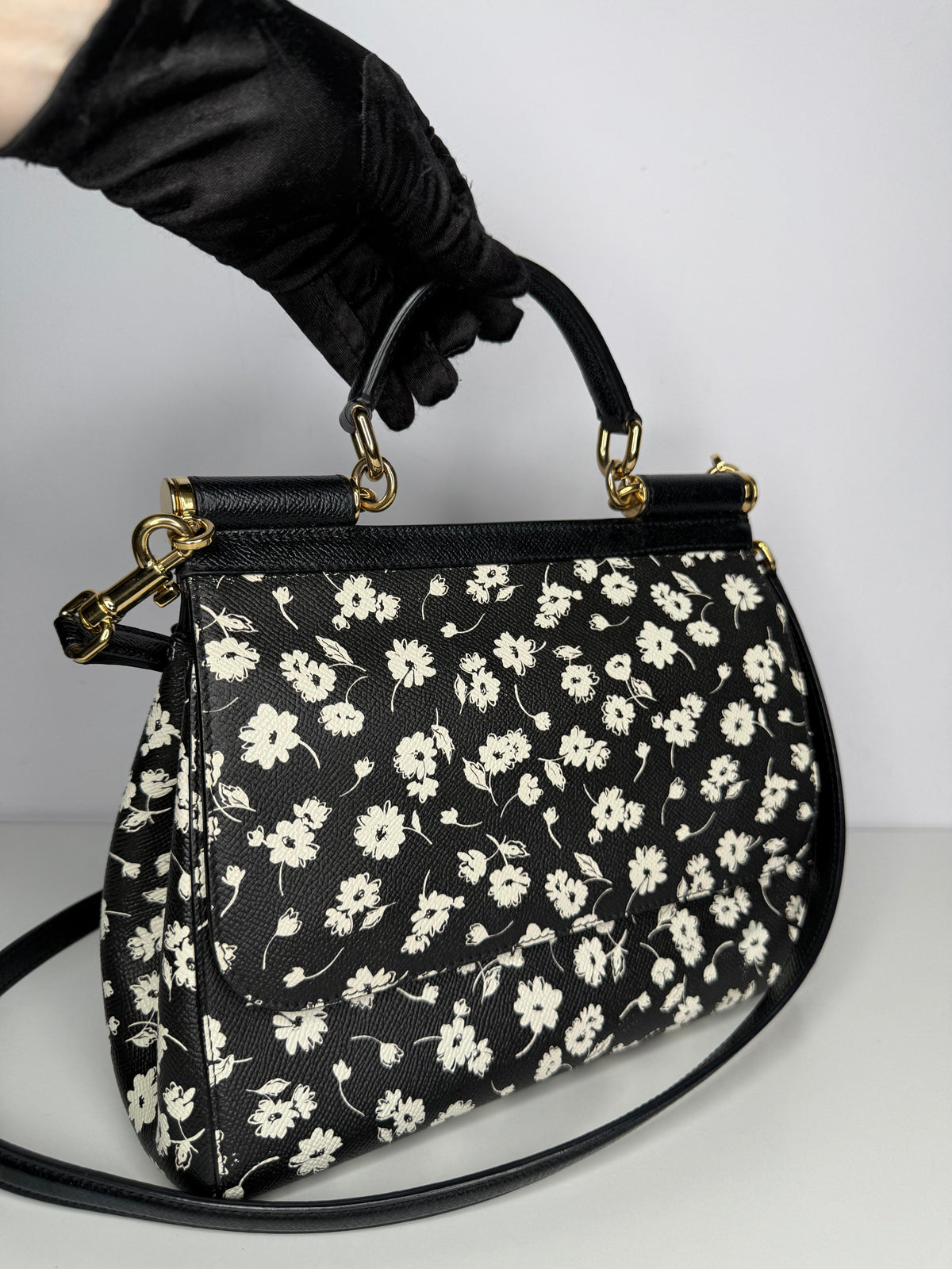 Dolce Gabbana Medium Miss Sicily Floral Printed Bag
