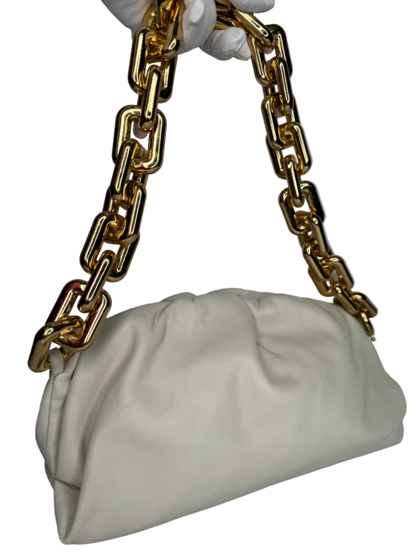 Bottega Veneta Ivory The Chain Pouch Leather Bag