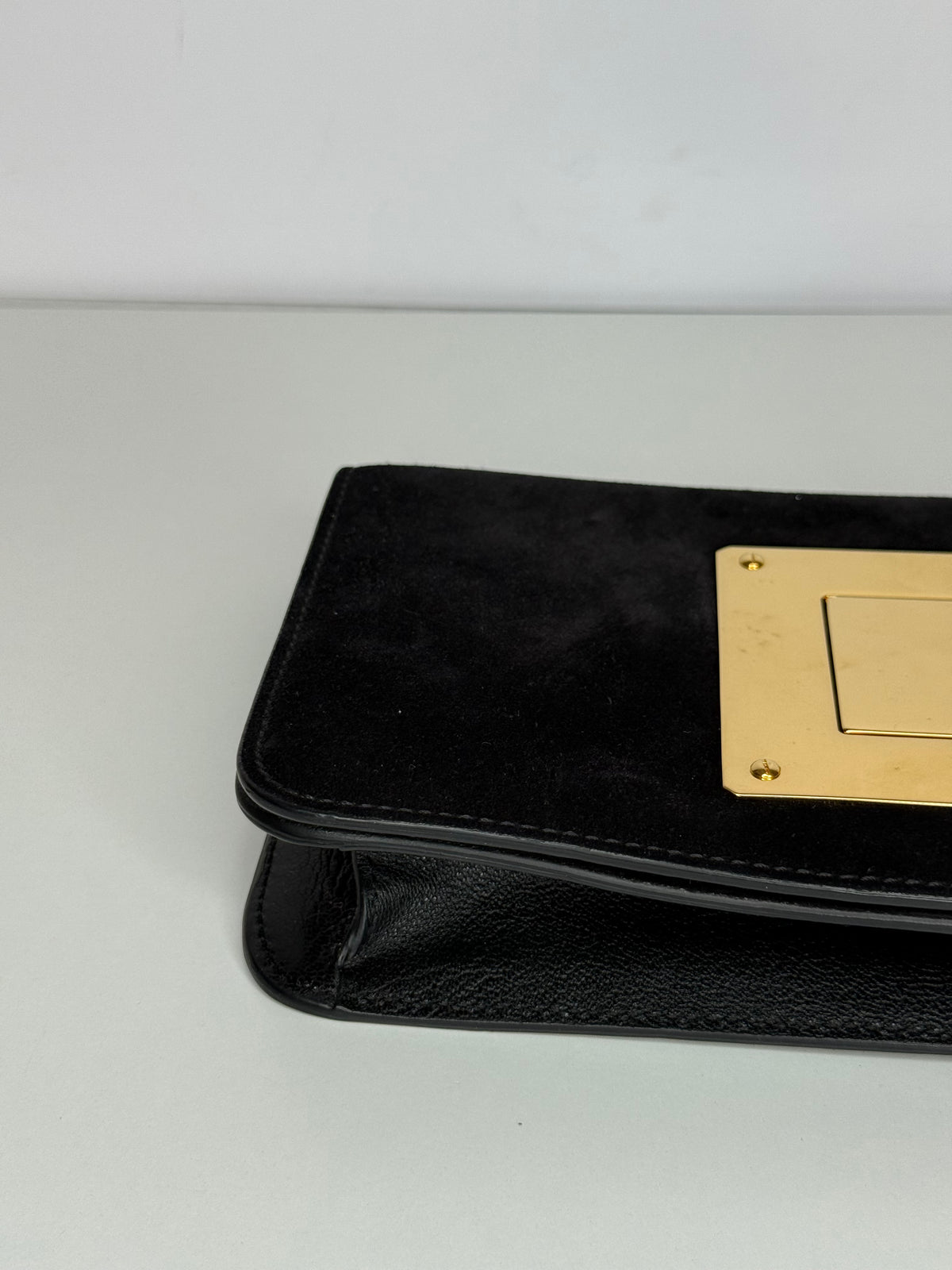 Tom Ford Black Nubuck Leather Natalia Clutch
