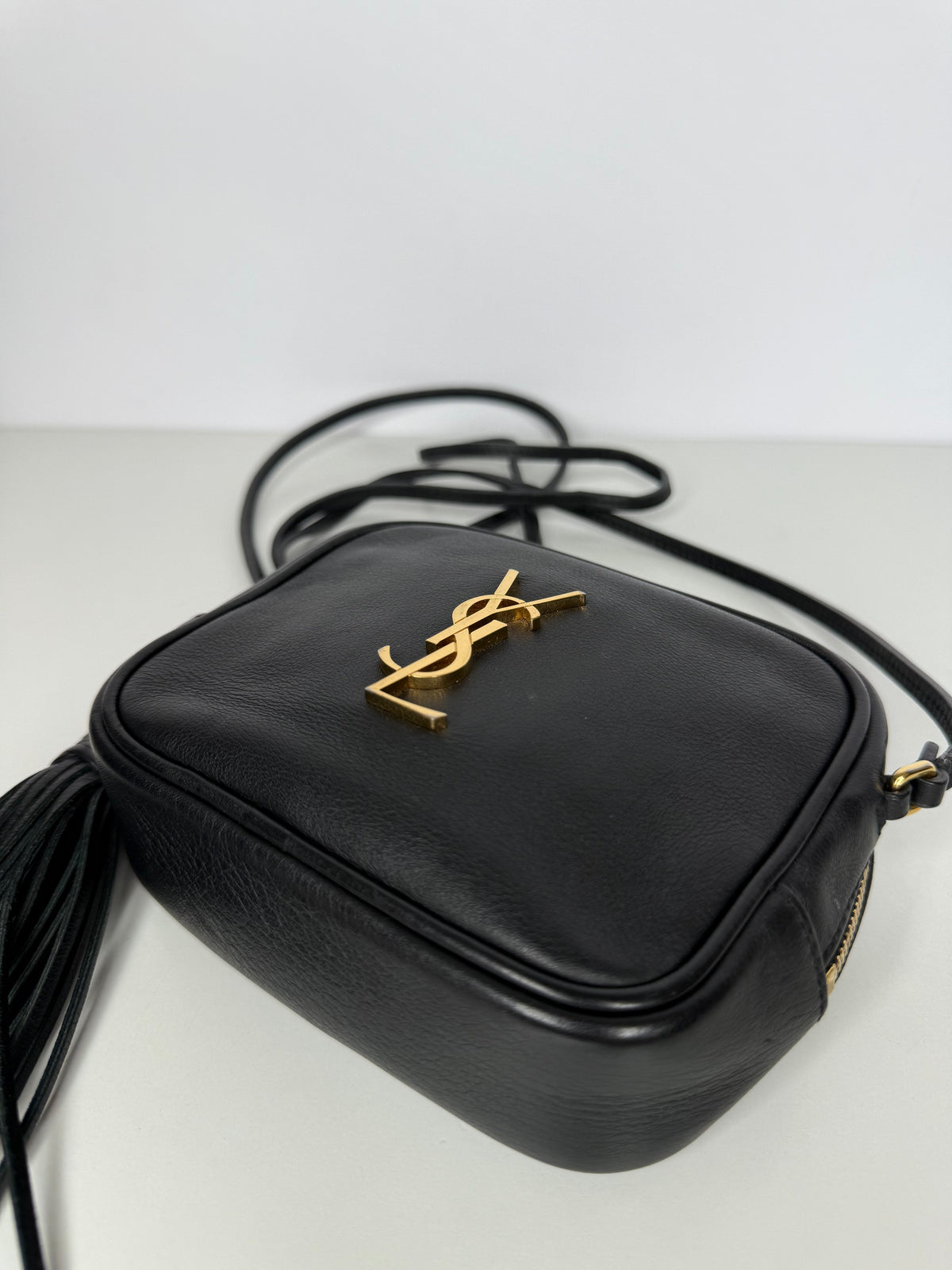 Saint Laurent Blogger Black Leather Crossbody Bag