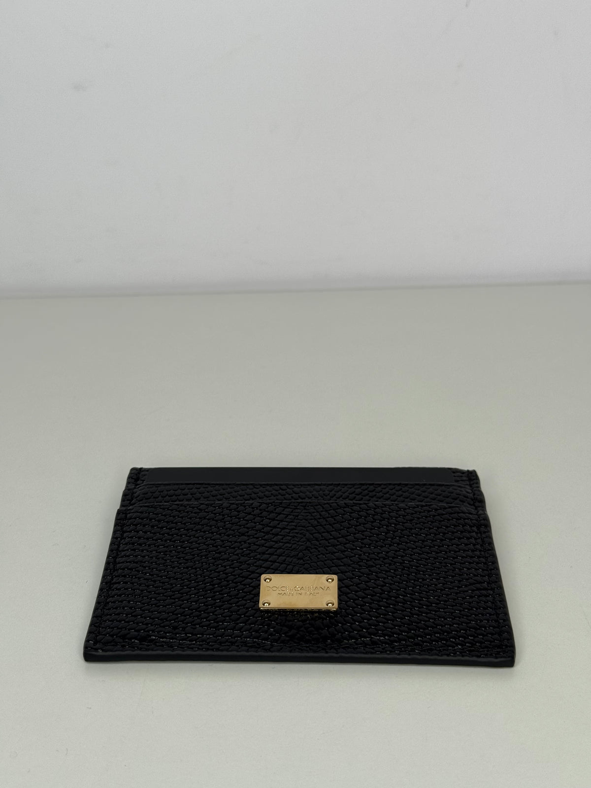 Dolce Gabbana Logo Plaque Iguana Embossed Cardholder