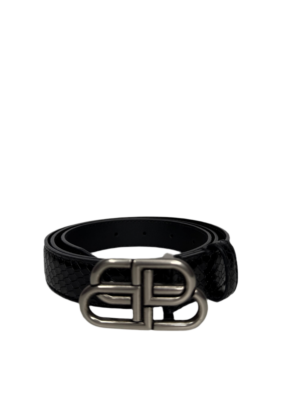 Balenciaga BB Belt Python Embossed Leather 85 cm