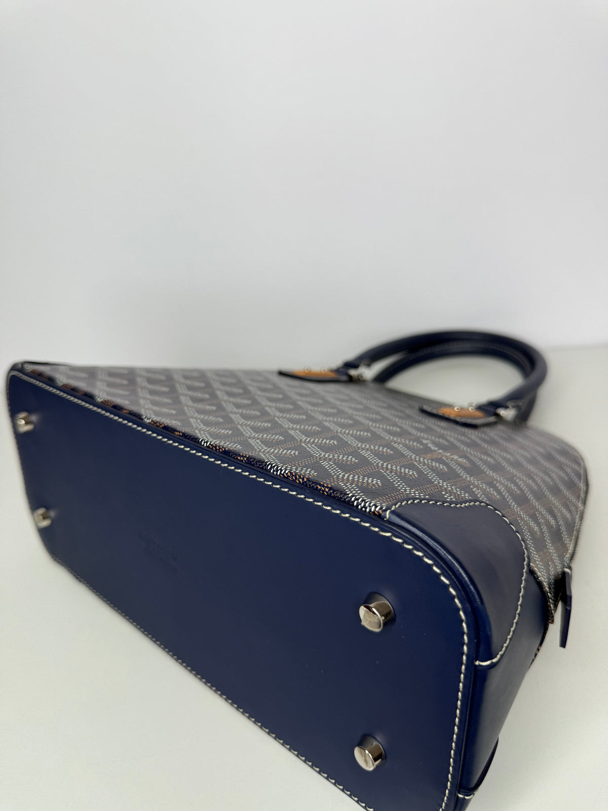 Goyard Navy Blue Goyardine Vendôme Mini Bag