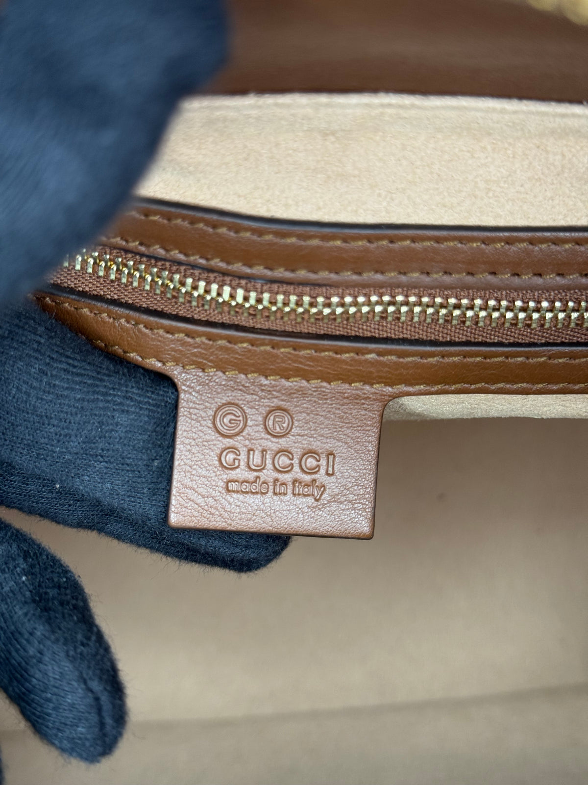 Gucci GG Coated Canvas and Leather Tote Bag