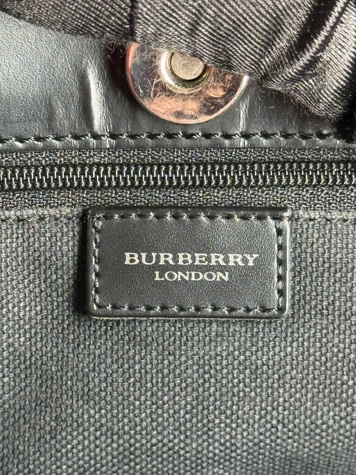 Burberry Beige House Check Canvas And Leather Tote