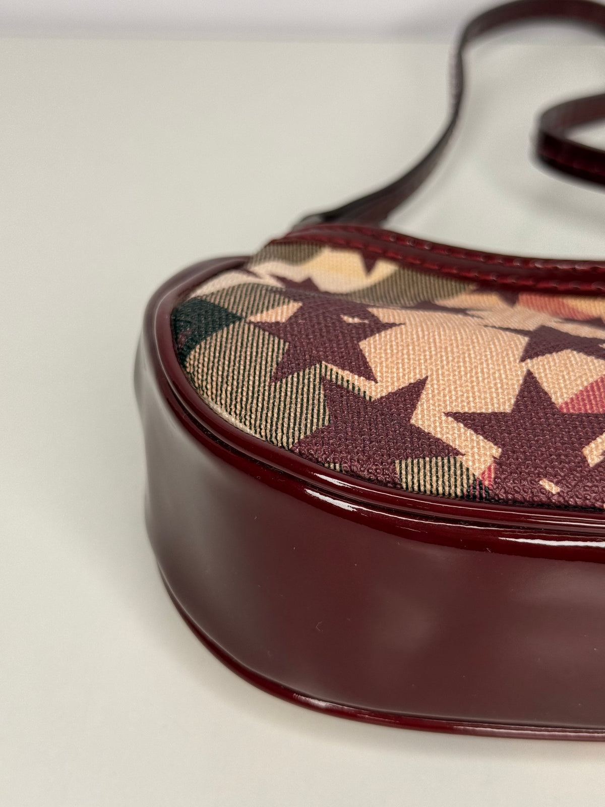 Burberry Beige/Burgundy Painswick Nova Printed Star Pochette