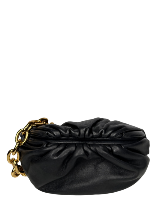 Bottega Veneta Black Nappa Leather The Belt Chain Pouch