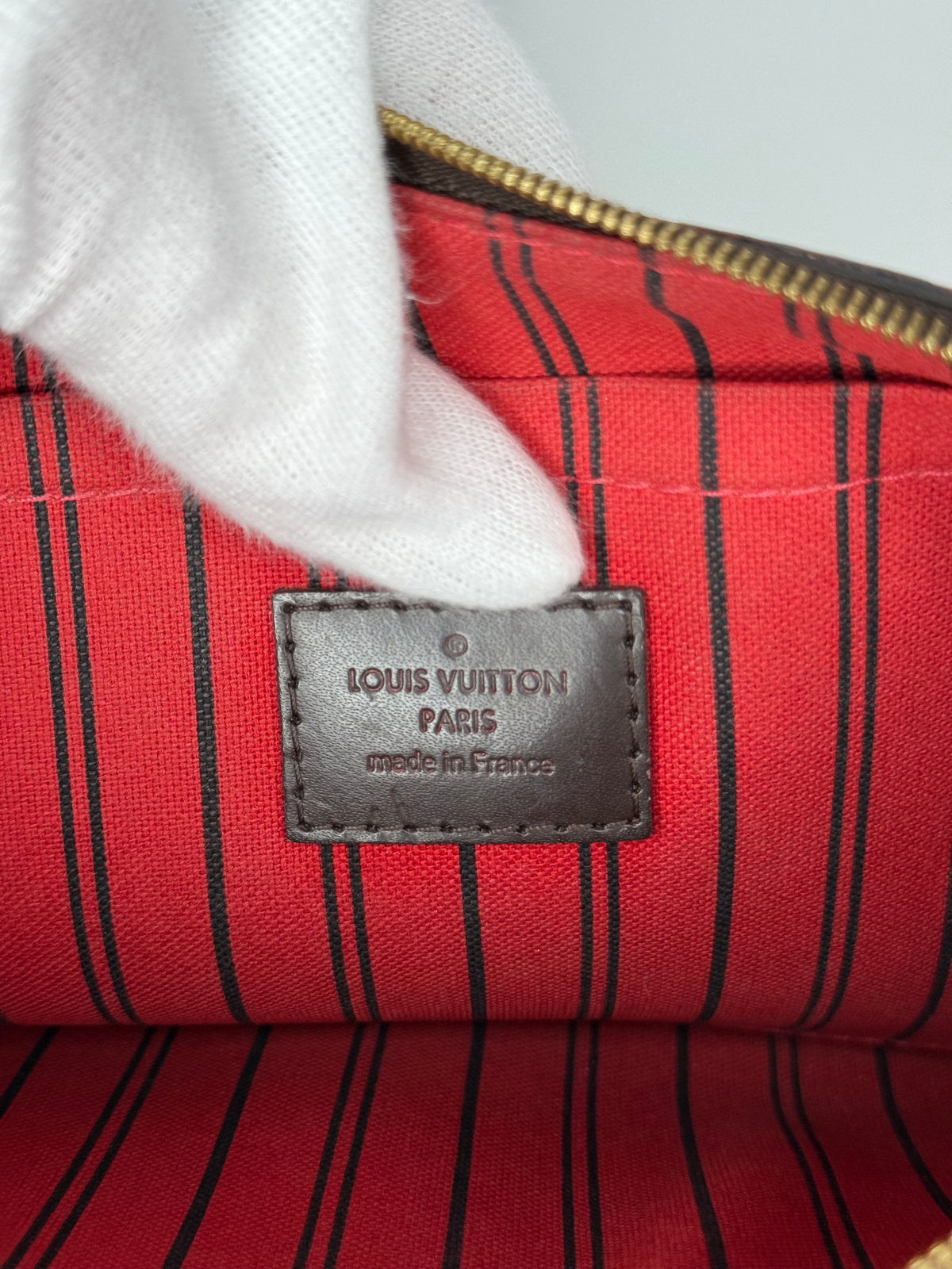 Louis Vuitton Neverfull Pochette Damier Ebene Canvas