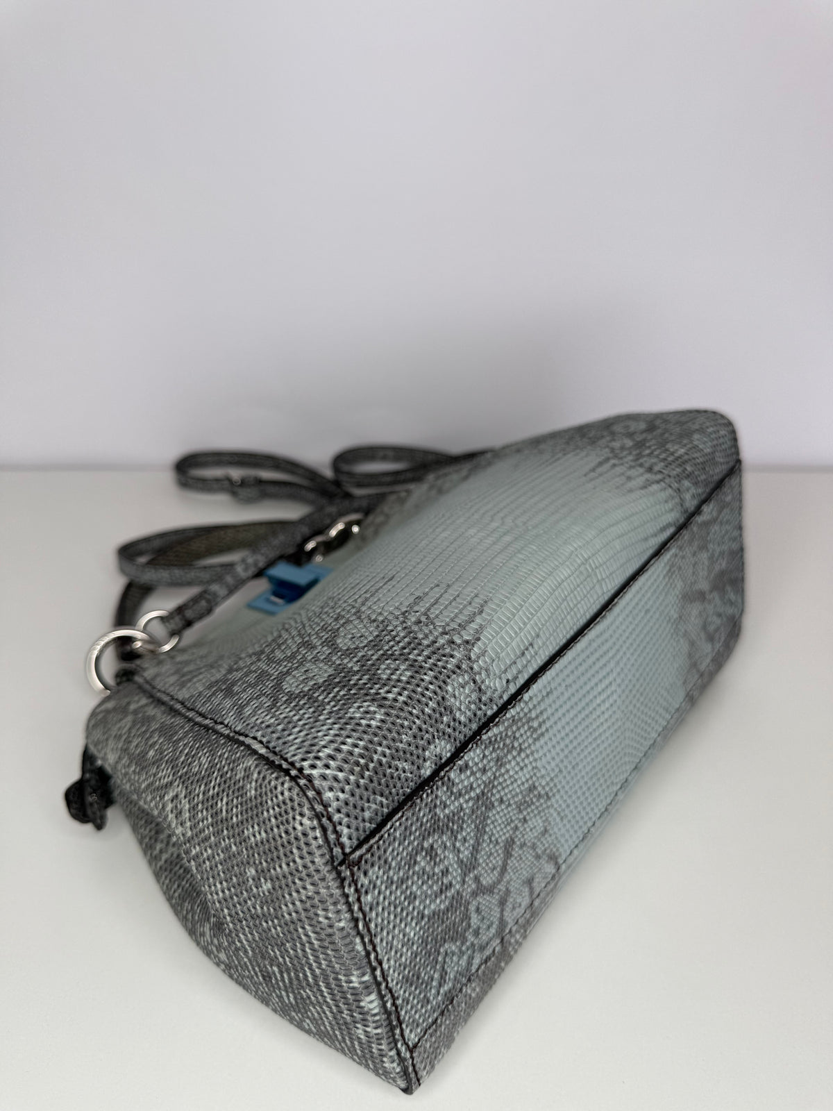Fendi Iconic Peekaboo Mini Blue Gradient Lizard Skin Bag
