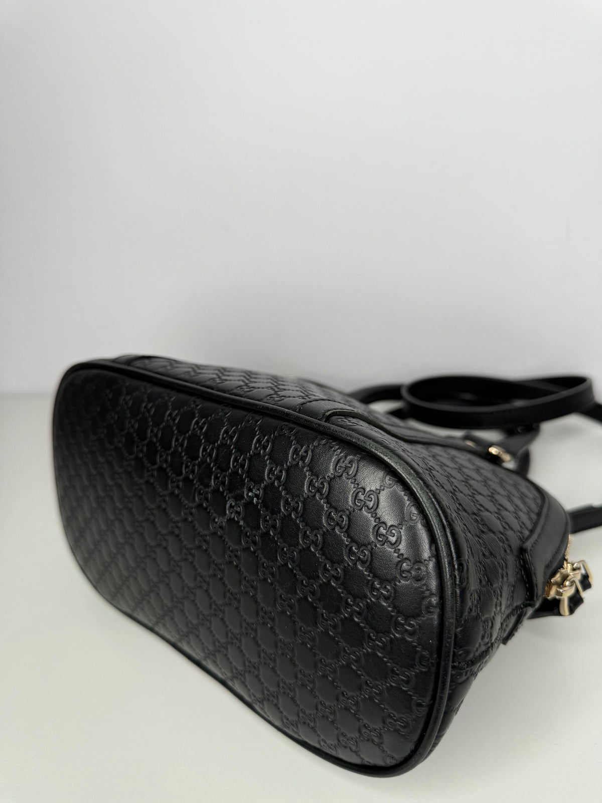 Gucci Black Microguccissima Leather Mini Dome Bag