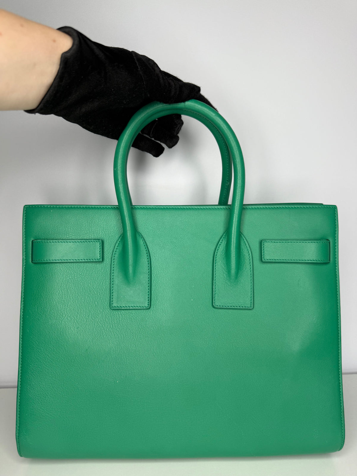 Saint Laurent Small Sac de Jour Green Smooth Calfskin Leather