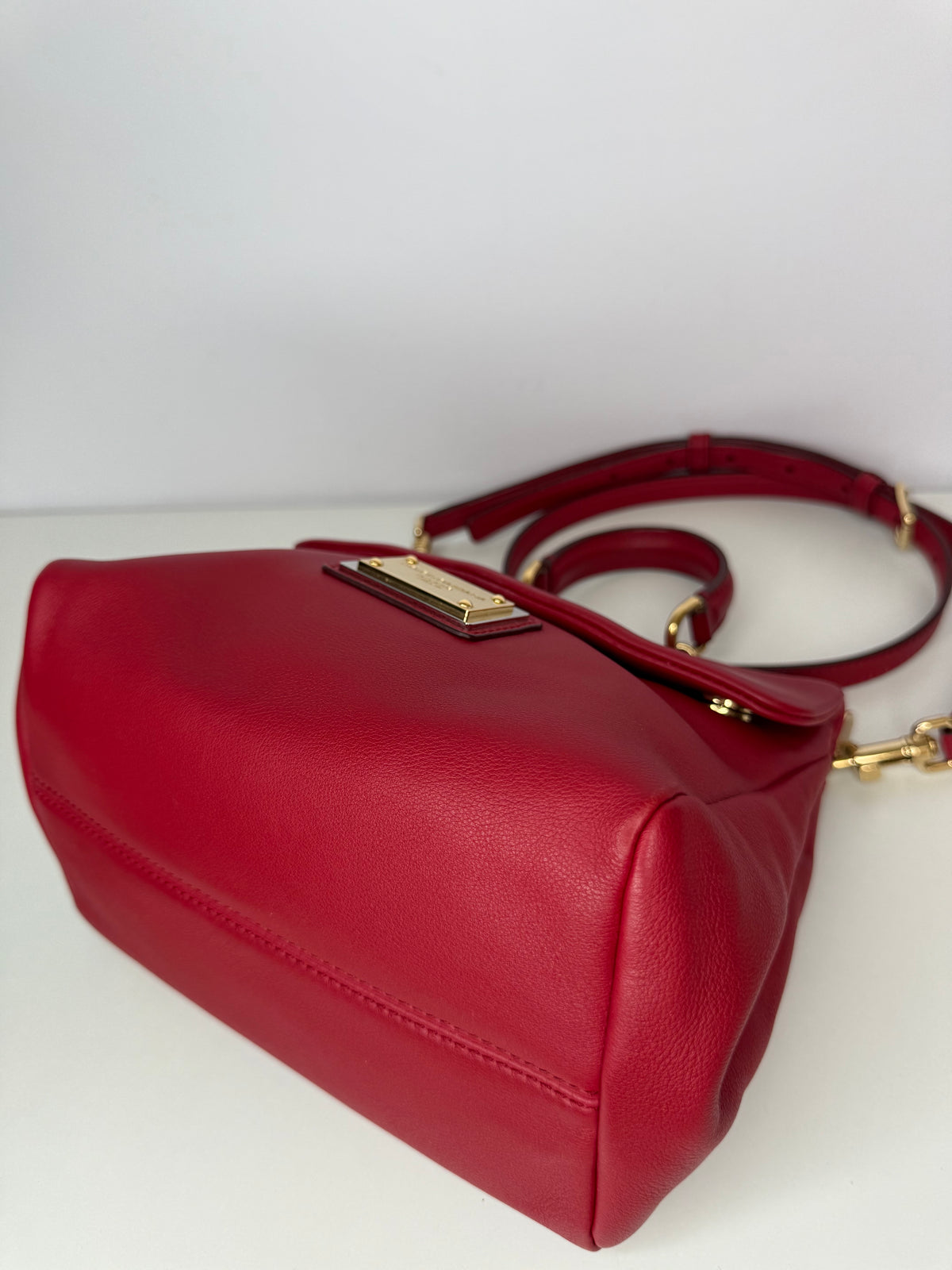 Dolce Gabbana Red Soft Leather Medium Sicily Bag