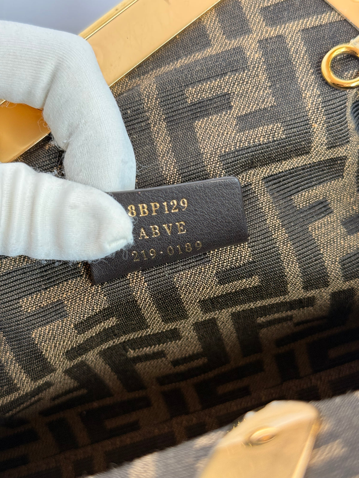 Fendi First Small Shiny Nappa Caramel Bag