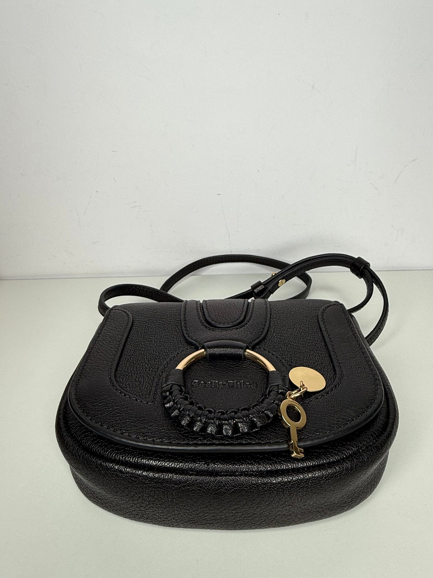 Chloé See By Chloé Mini Hana Black Leather Crossbody Bag