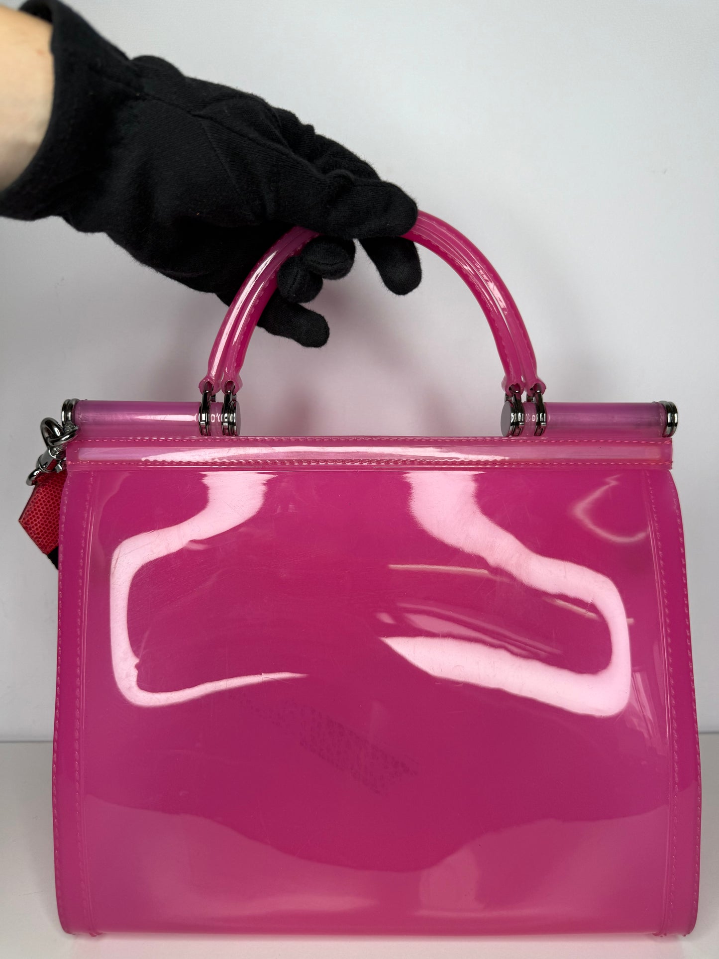 Dolce Gabbana Medium Miss Sicily Pink PVC Handbag
