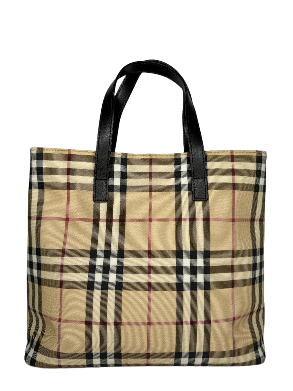 Burberry Beige Nova Check Canvas Shopper Tote