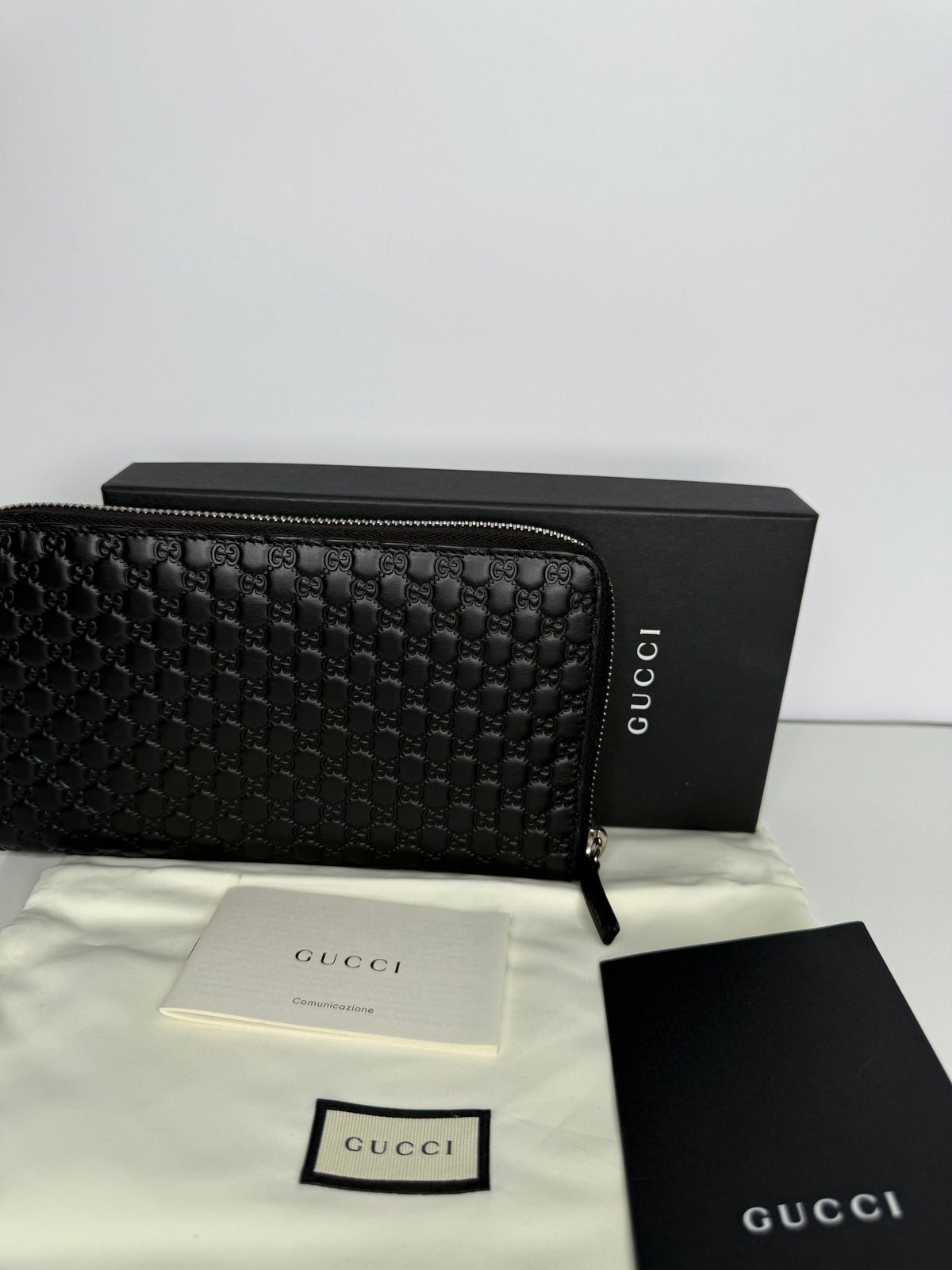 Gucci Black Microguccissima Leather Long Zippy Organizer Wallet