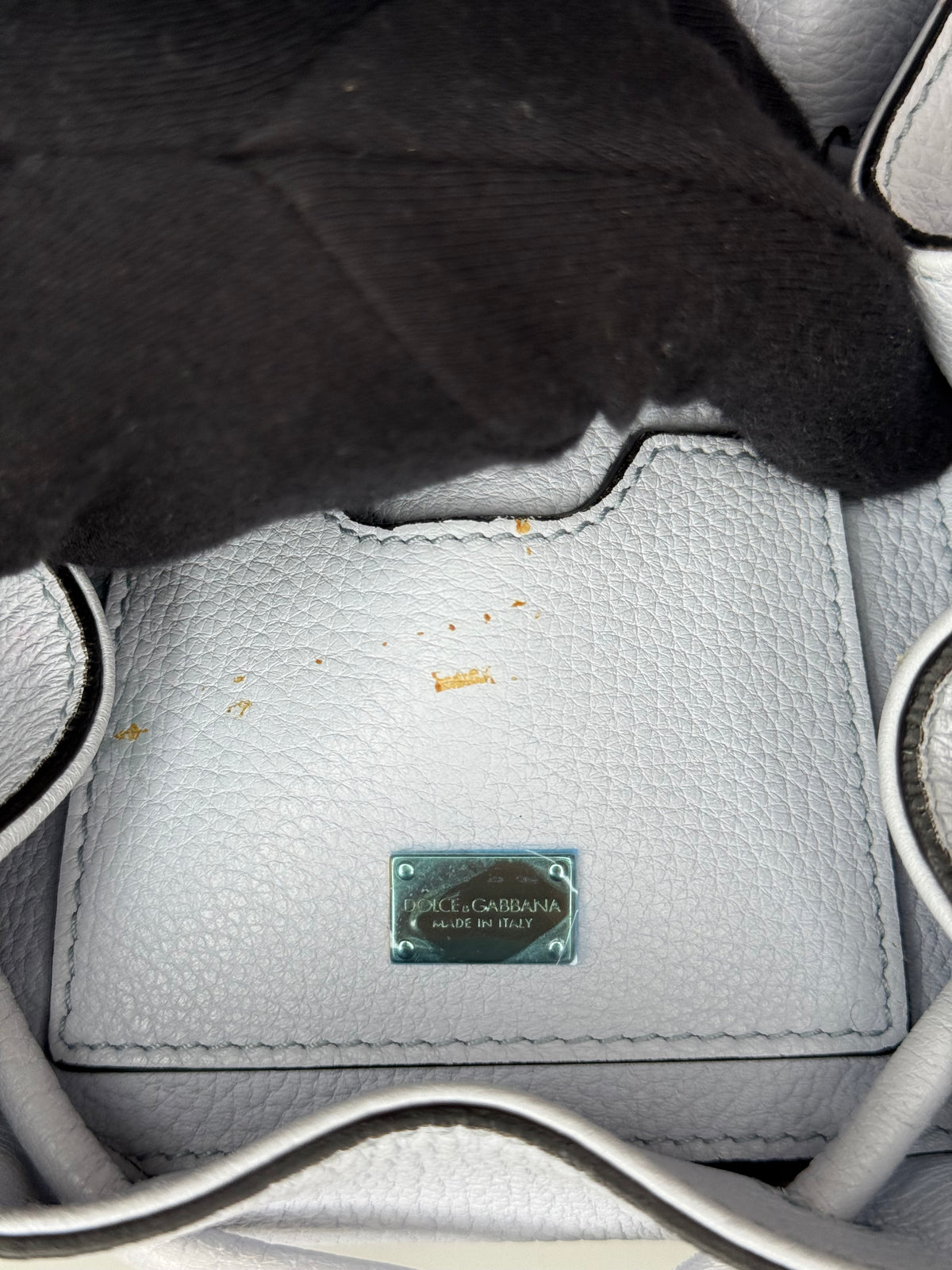 Dolce Gabbana Light Blue Leather Sicily Backpack