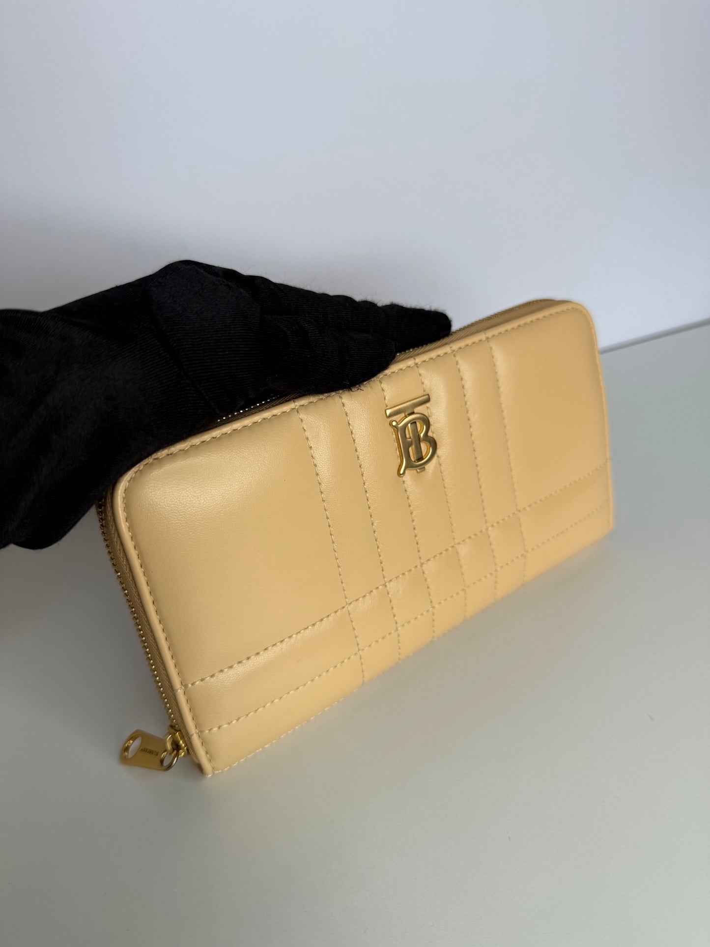 Burberry Quilted Leather Lola Continental Zip Around Wallet