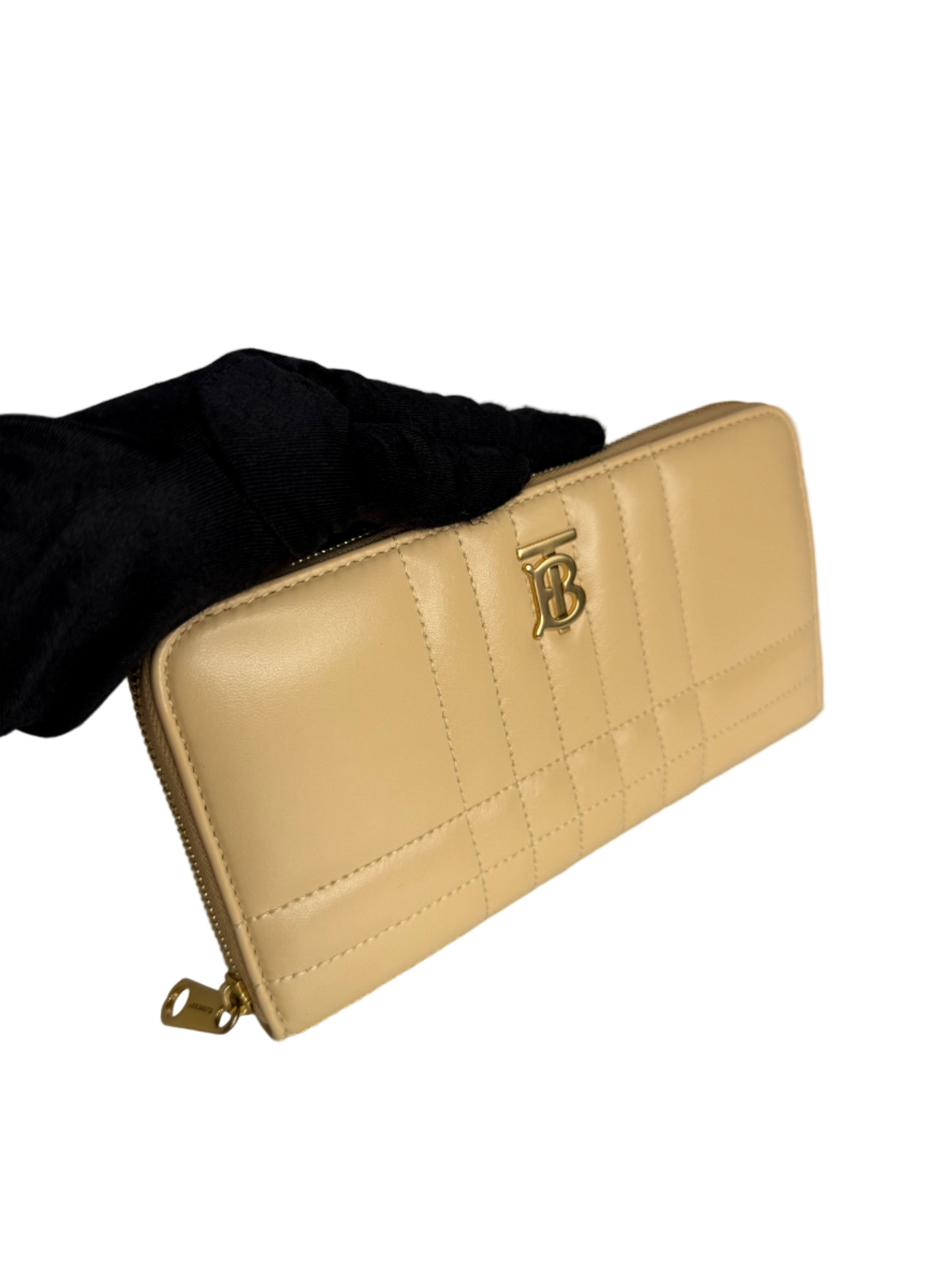 Burberry Quilted Leather Lola Continental Zip Around Wallet