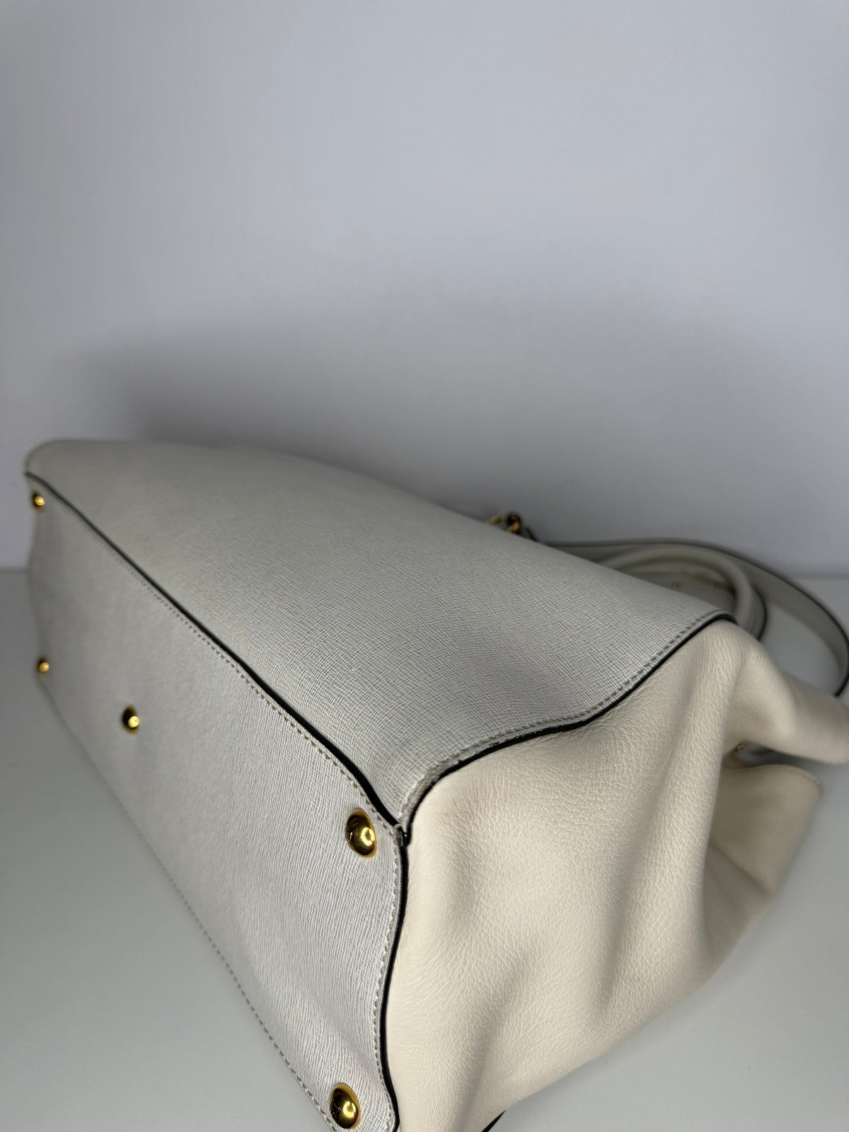 Fendi Grey/Beige Leather Medium 2Jours Tote Bag