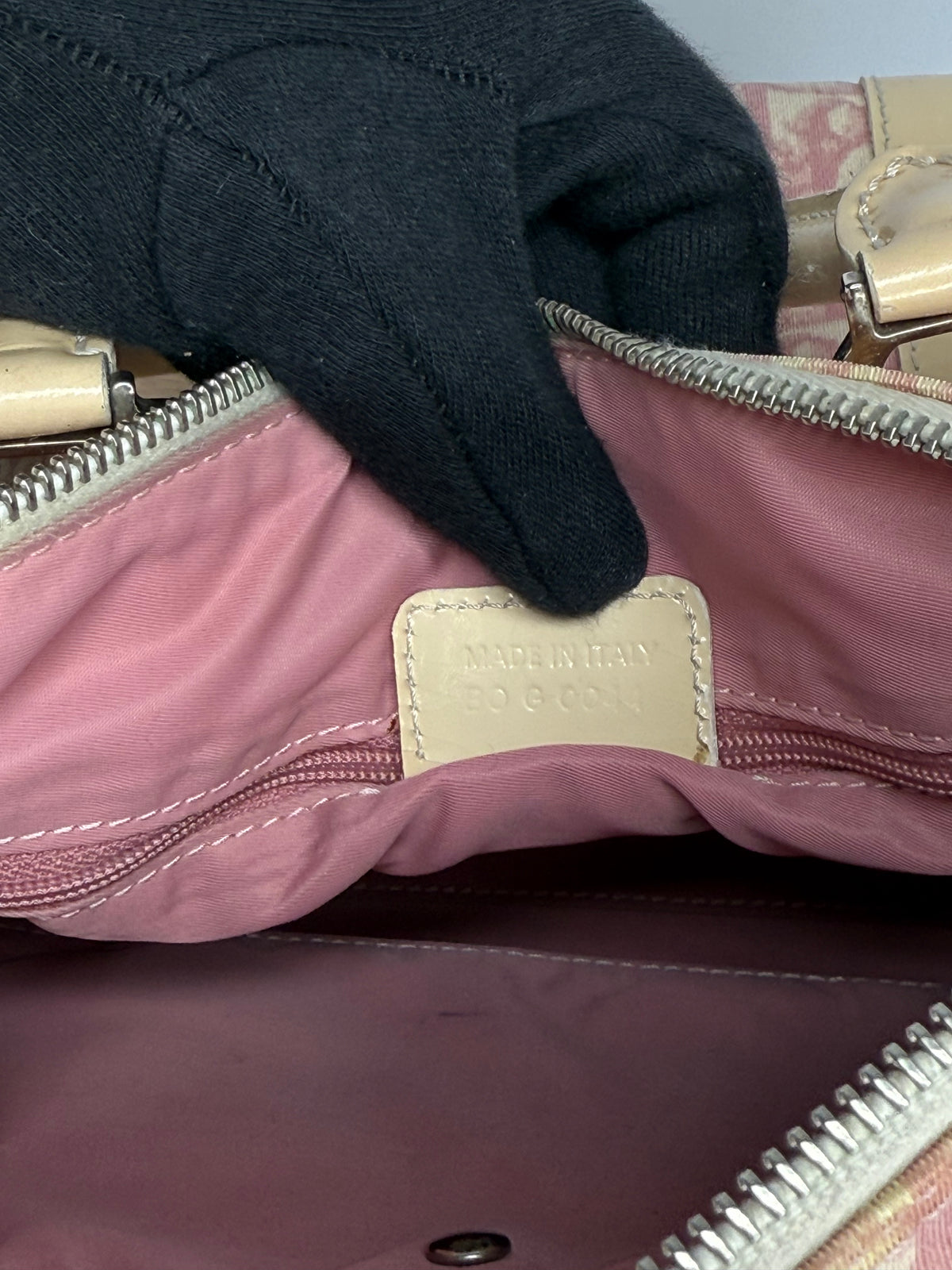 Christian Dior Vintage Pink Trotter Boston Bag