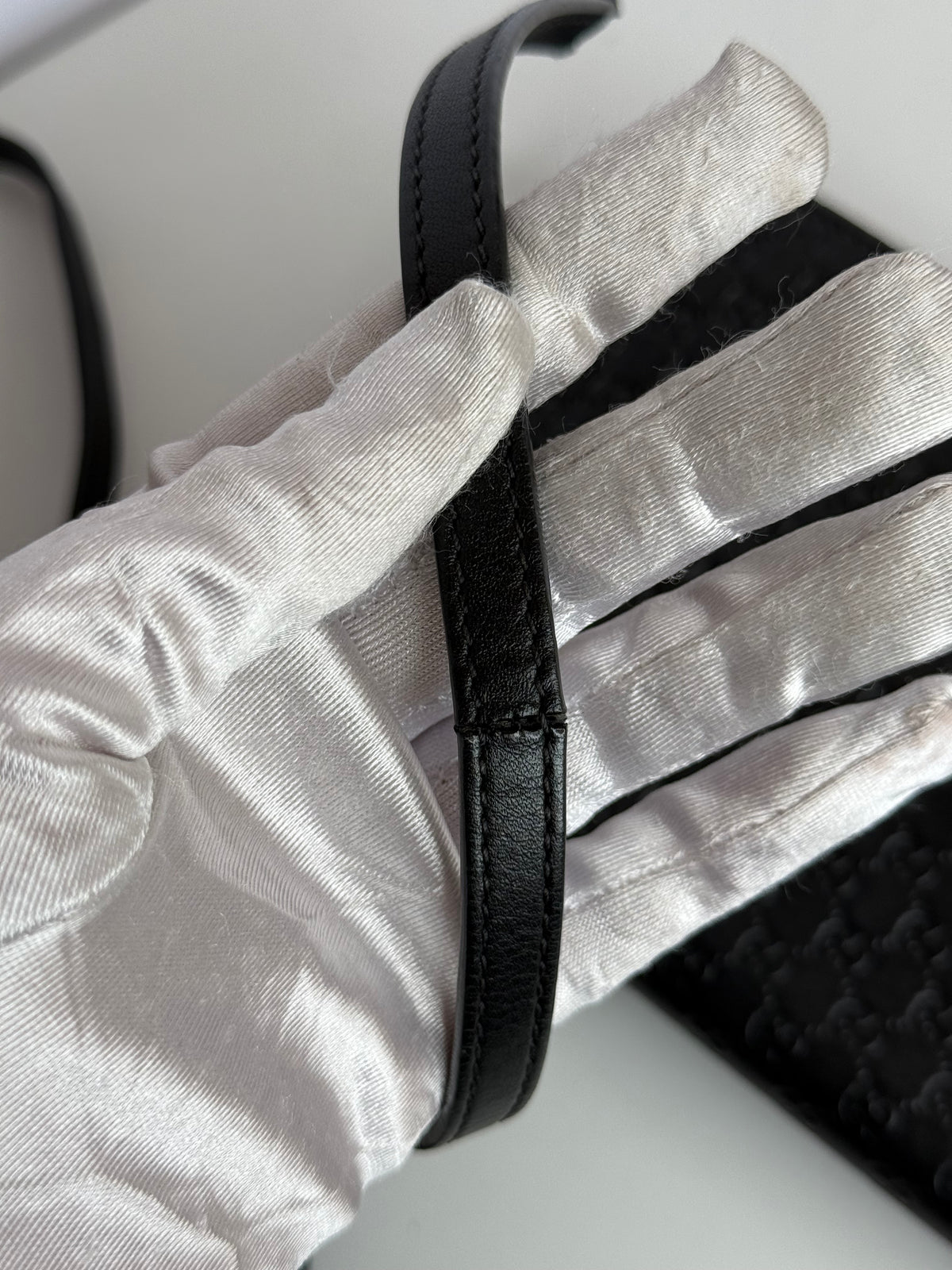 Gucci Black Microguccissima Wallet on Strap Crossbody Bag