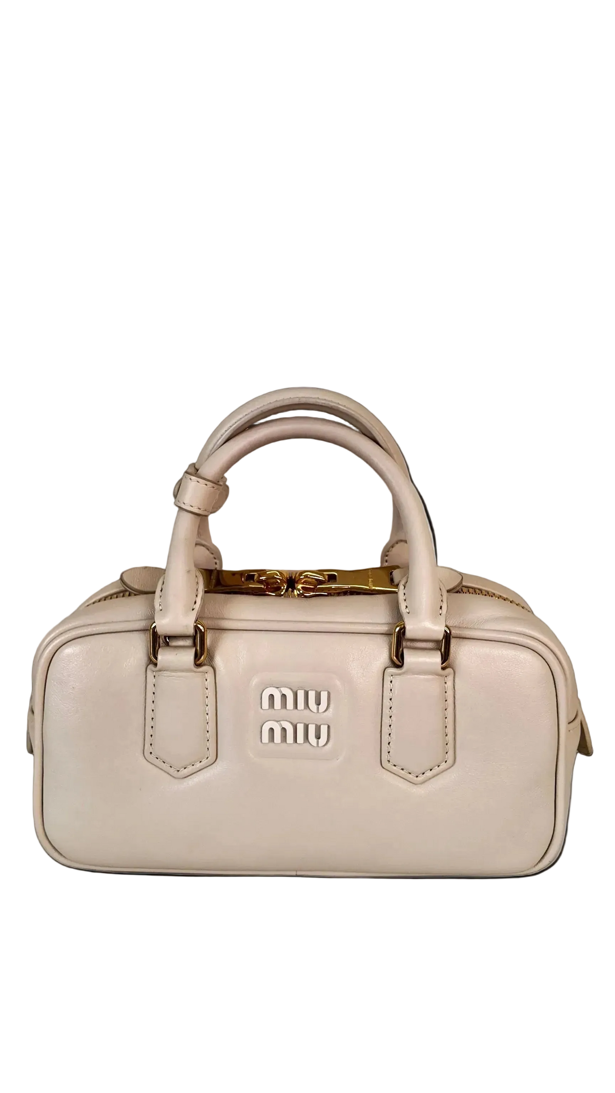 Miu Miu Arcadie Mini Arcadie Chalk White Leather Mini Bag
